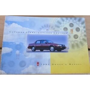 1993 Oldsmobile Cutlass Ciera / Cutlass Cruiser Owner's Manual Guide Book